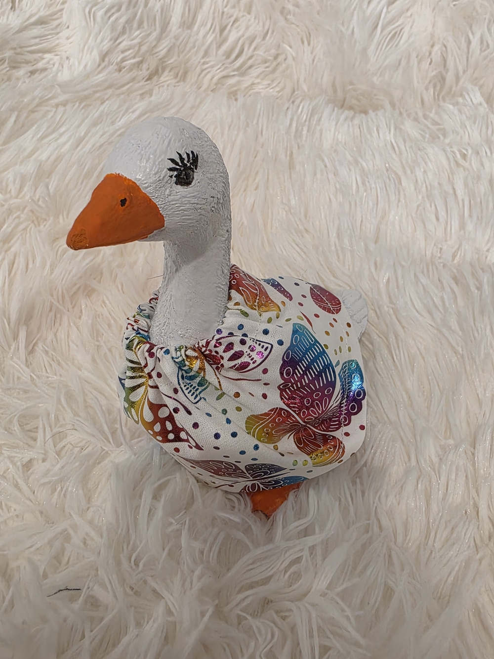 7" Desk Goose Handcrafted Butterfly Print Dress